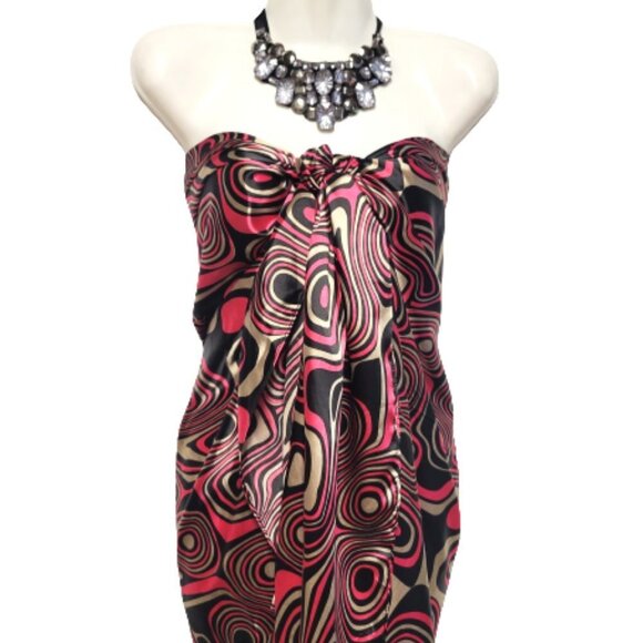 Pareo Sarong Skirt Strapless Dress for Tropics Holidays Beach Wedding - NEW - Picture 2 of 9